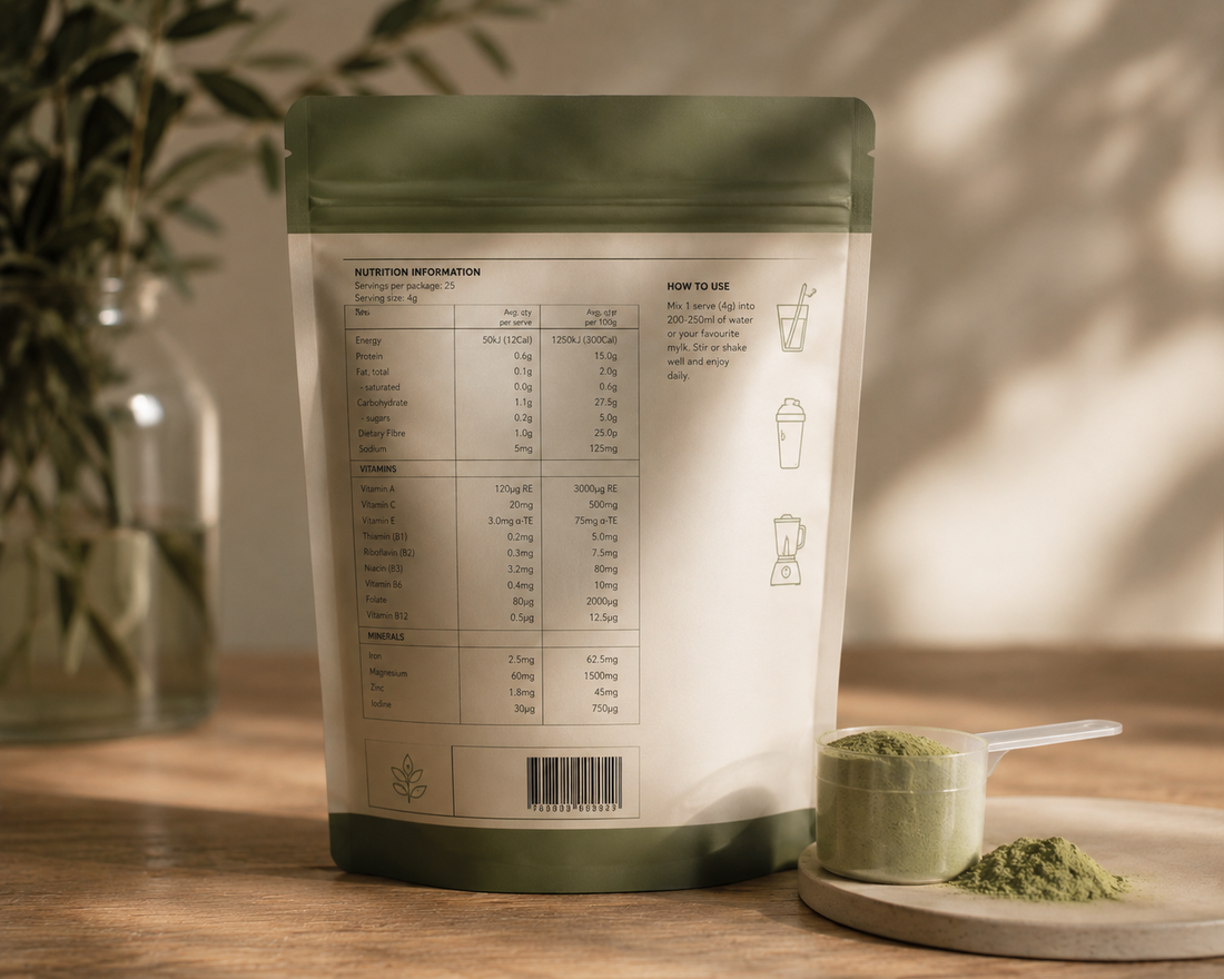 Use the per 100g column. It is the only fair comparison.