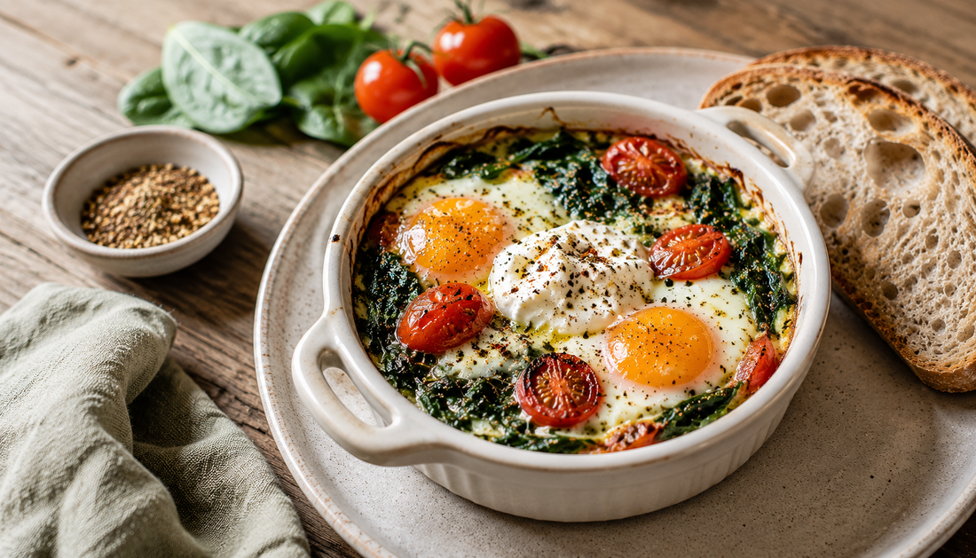 A baked egg pot: a make-ahead breakfast that takes care of itself